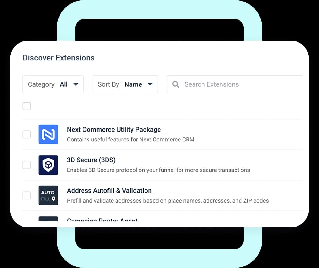Discover Extensions panel preview